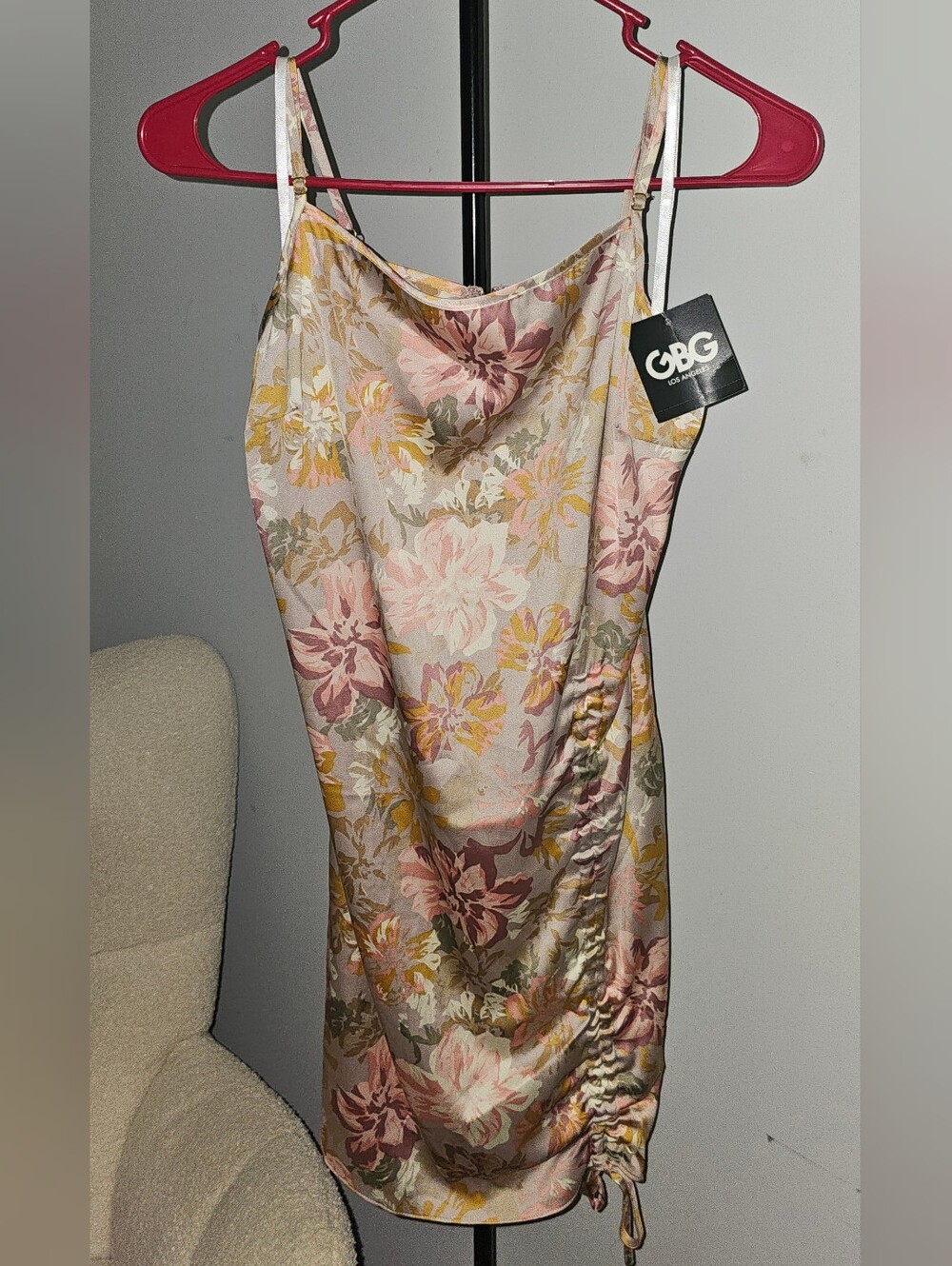 GBG Los Angeles Floral Satin Mini Dress